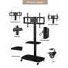 SEVOBAL TV Stands and Consoles Adjustable Multi-Function TV Stand with Lockable Wheels for Living Room, Black, 27.5"*16.5"*53.1" - 3 of 4