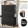 TIRAMISUBEST Rustic Shoe Cabinet - 2-Door Flip-Up, Entryway Storage (47"W x 31"H) - 4 of 4