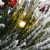 22in National Tree Company Snowy Bedford Pine Urn Filler with 50 Warm White Battery Operated LED Lights with Timer - 4 of 4