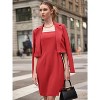 EXLURA Women's Professional Business Lightweight Blazer Dress Suit Sets 2 Piece Work Office Fashion Outfits - 3 of 4