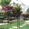 Backyard Metal Garden Arbors,Climbing Plants Support Trellis With Powder Coated,Suitable For Outdoor Wedding,Garden Entrance Arch-Coolbibila - 2 of 4