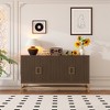 TIRAMISUBEST Sideboard Buffet Cabinet with Storage, Accent Storage Cabinet with Adjustable Shelves, Rectangular Metal Handles and Legs for Kitchen - 2 of 4