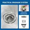 Stainless Steel Utility Sink Free Standing, 30" Single Bowl Commercial Laundry Sink with Cold and Hot Water Pipe - 3 of 4