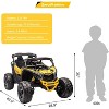 Kids Ride On Car, 12V Ride On UTV with Dual Motors, Remote Control & All-Terrain Tires, LED Lights & Spring Suspension - 2 of 4