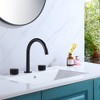 BWE 8 in. Widespread 2-Handle High-Arc Bathroom Faucet in Matte Black - 3 of 4
