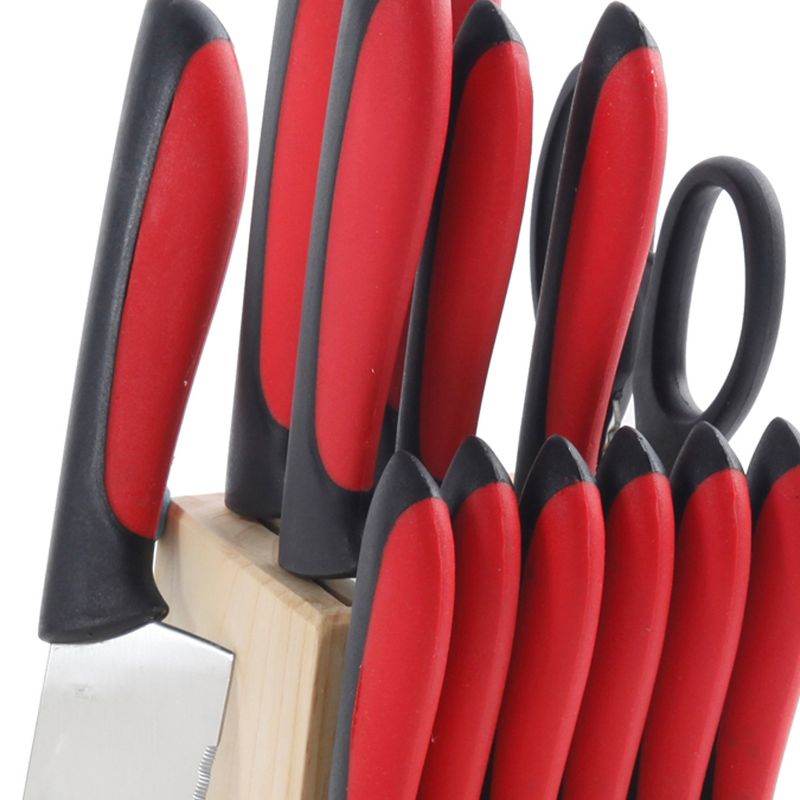 MegaChef 14 Piece Cutlery Set in Red, 4 of 5