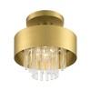 Livex Lighting Orenburg 3 - Light Semi-Flush Mount in  Natural Brass - 3 of 4