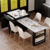 ELJGET 82.7in Kitchen Island with Extendable Dining Table for 4-6 Person, Kitchen Table with Double-sized Storage, Power Outlet - 2 of 4