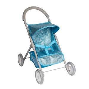 Adora Glittery Baby Doll Stroller with Light-Up Wheels & Medium Shade - Blue Glam - 1 of 4