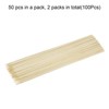 Unique Bargains Bamboo Barbecue Skewers Sticks Wooden Cocktail Picks 100 Pcs - 3 of 4