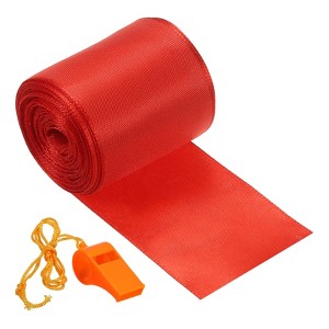 Unique Bargains Finish Line Satin Ribbon with Whistle for Athletics Running Race 26ft x 2in - 1 of 4