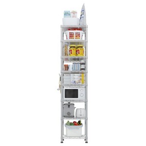 Karl Home 8 Tier Heavy Duty Adjustable Metal Traneka 70.87inch H Wire Shelving Unit With Wheels 1344 LBS NSF - 1 of 4