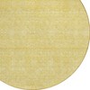 Yellow Gold And Ivory Floral Washable Indoor Outdoor Area Rug - 4 of 4
