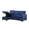 Dolonm Upholstered Pull-Out Sectional Sofa with Storage Chaise, Converts to Twin Sleeper, Removable Back Cushions - 2 of 4
