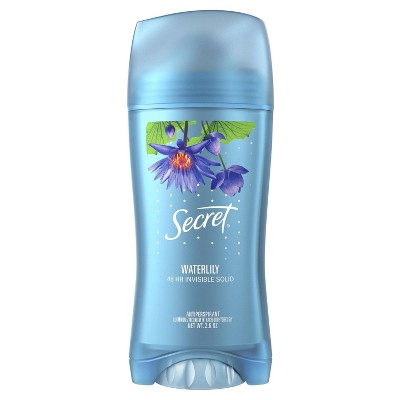 Secret Invisible Solid Antiperspirant & Deodorant Waterlily Scent - 2.6oz