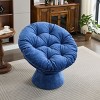 Oversized Swivel Accent Chair,360° Swivel Barrel Chair, Multicoloured Papasan Chair for Living Room-Cuddlewood - 3 of 4