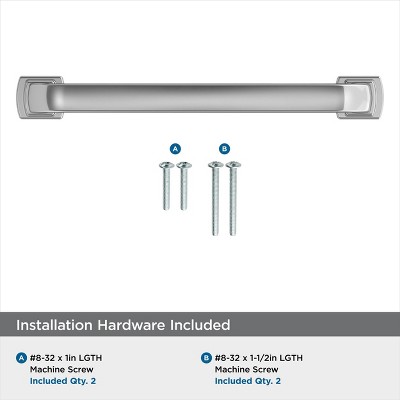 Polished Chrome 5-1/16 inch Cabinet Drawer Pull Bar