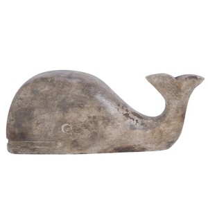 Beachcombers Washed Gold Whale Figure Coastal Beach House Decor Decoration - 1 of 1