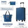 ModernLuxe  3 Piece Hardshell Luggage Set with Duffel Bag&Toiletry Bag, 20" Carry-On Suitcase with TSA Lock & 360° Wheels - 3 of 4