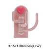 Unique Bargains Utility 3-Hook Adhesive Heart 3.15"x1.38" 5Pcs - 3 of 4