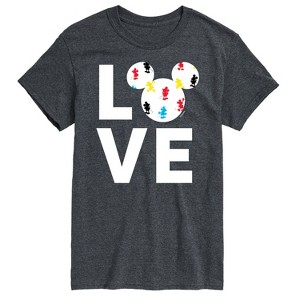 ★ codegraphy★ Disney Mickey Mouse I LOVE NY Short Sleeve Men's Disney Love Mickey Logo Short Sleeve Graphic T-Shirt