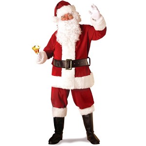 Rubies Crimson Regal Plush Men's Santa Suit - 1 of 4