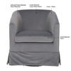 Okak Modern Accent Chair, 27.36" Wide Swivel Chair, Upholstered Arm Chair for Living Room, Bedroom - 3 of 4