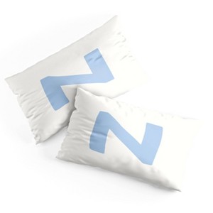 Deny Designs King April Lane Art Block Monogram Microfiber Printed Pillow Sham - 1 of 3