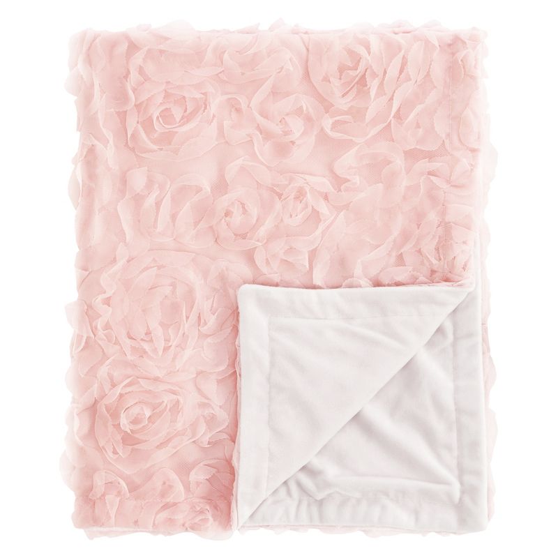 Sweet Jojo Designs Girl Baby Swaddle Blanket Rose Solid Pink, 1 of 6