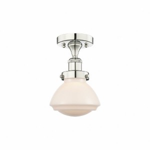 Olean - 1 Light Semi-Flush Mount In Art Deco Style-8.25 Inches Tall and 6.5 Inches Wide - 1 of 1