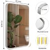 Vynxaria 30x40 Inch Silver Metal Framed Rectangular Rectangular Bathrrom Mirror for Wall. - 4 of 4