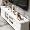 Famapy Media Console with Glass Doors Drawer Storage for Living Room TV Stand - 2 of 4