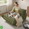 Memory Foam Bean Bag Chair - Suede-Like Single Seater Floor Chair in Green - 3 of 4