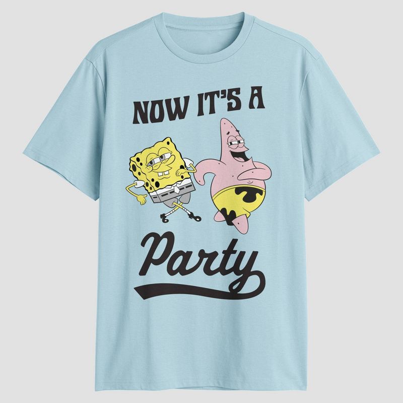 Men&#39;s SpongeBob Party Pajama Set 2pc - Yellow/Light Blue, 2 of 4
