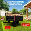 750 lbs Heavy-Duty Steel Dump Cart - 15 Cubic Feet Garden Utility Trailer with Removable Sides - 4 of 4