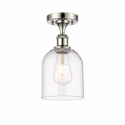 Bella - 1 Light Semi-Flush Mount In Industrial Style-10.75 Inches Tall and 5.5 Inches Wide