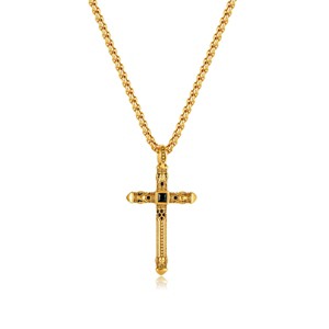 Cross Pendant Necklace - HTUTWOO™ Metal Titanium Steel Cross Pendant Necklace, for Mother, Daughter, Sister, Friends and Everyday Wear - 1 of 4