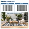 Outdoor Rug Waterproof Mat Outside Rugs for Patio Camping Balcony Modern Strip Plastic Straw Rug - 4 of 4