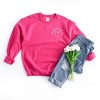 Simply Sage Market Women's Graphic Sweatshirt Embroidered Choose Happy Lightning Smiley Face - 3 of 3
