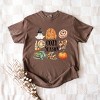 Cozy Season Watercolor Icons - Womens Garment Dyed Graphic T-Shirt - 2 of 4