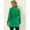 INSPIRE CHIC Women's Shawl Collar Lapel Winter Belted Coat with Pockets - 4 of 4