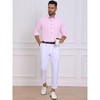 INSPIRE CHIC Men's Contrasting Colors Collar Long Sleeve Button Down Formal Business Dress Shirts - 4 of 4