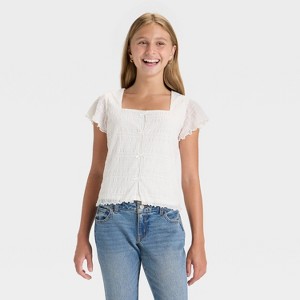 Girls' Bow Front Top - art class™ - 1 of 3