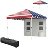 Outsunny 10' x 10' Pop Up Canopy Tent with Sidewall, UPF50+ Instant Sun Shelter with Storage Pockets, Height Adjustable - 4 of 4