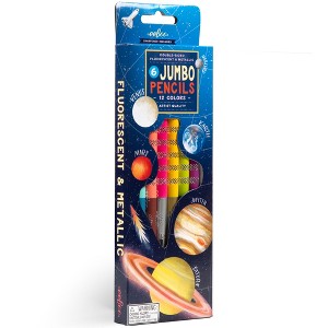 eeBoo: Jumbo Double-Sided Colored Pencils, Our Planet, 6pc Set, Kids Art Supply - 1 of 4