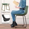 Gikpal Barstools, Counter Height Bar Stools with Back, Modern PU Leather Armless Chairs with Footrest and Metal Legs, for Kitchen Living Room Pub - 3 of 4