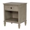 VYNXARIA French inspired night stand with open storage,Classic night stand with open storage,Gray - 2 of 4