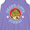 Girls' - Teenage Mutant Ninja Turtles - Peace Love Pizza Graphic Sleeveless Aline Dress - 2 of 3