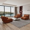 TIRAMISUBEST Contemporary Modular Sofa with Plush Chenille Upholstery - 3-Seat Sectional with Deep Seating & Soft Backrest - Orange - 3 of 4