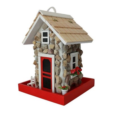 Home Bazaar 10" Fieldstone Guest Cottage Novelty Bird Feeder Stone